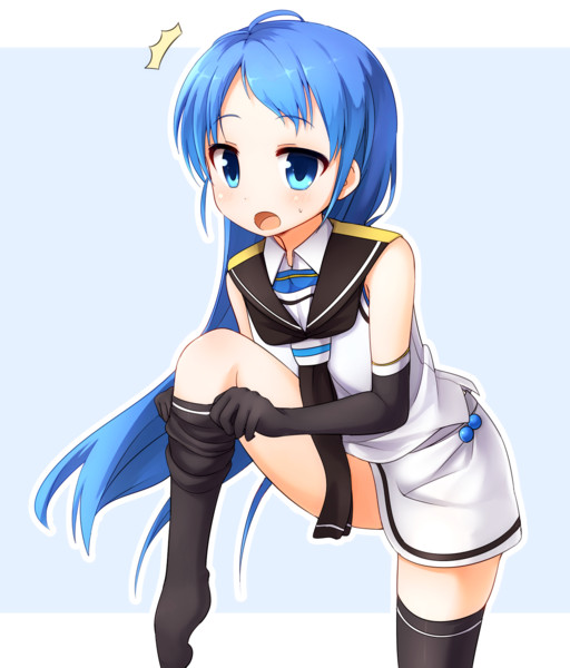 靴下を履く五月雨ちゃん 彼方ノナメ さんのイラスト ニコニコ静画 イラスト
