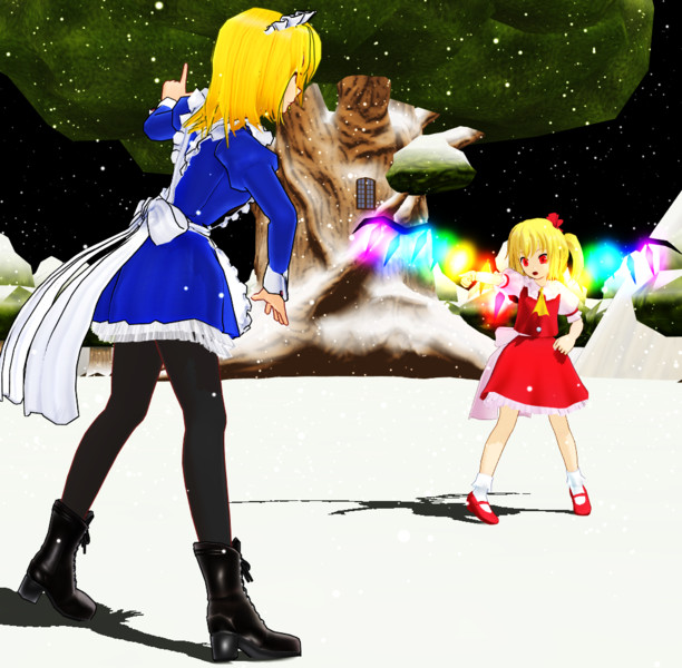 妹対決 フランドールvs夢月 すごく悪い悪い猫 さんのイラスト ニコニコ静画 イラスト