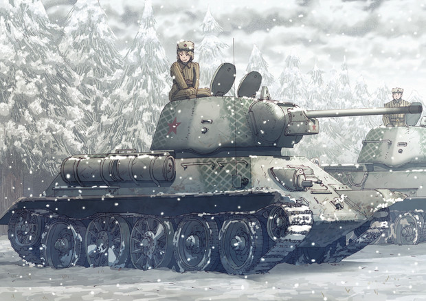 雪の中のT-34