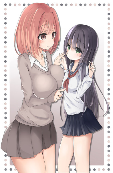 身長差百合っぷる はれんちとめこ さんのイラスト ニコニコ静画 イラスト