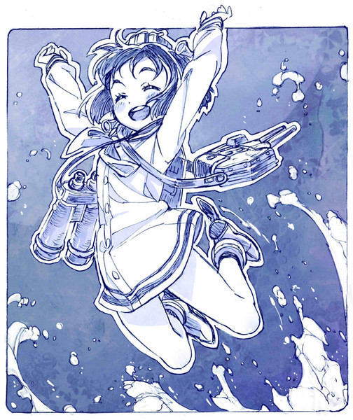 飛び跳ね雪風さん さきの新月 さんのイラスト ニコニコ静画 イラスト