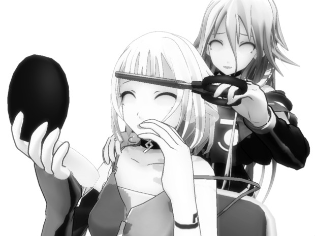 Oneちゃんの前髪 白黒版 Noobです さんのイラスト ニコニコ静画 イラスト