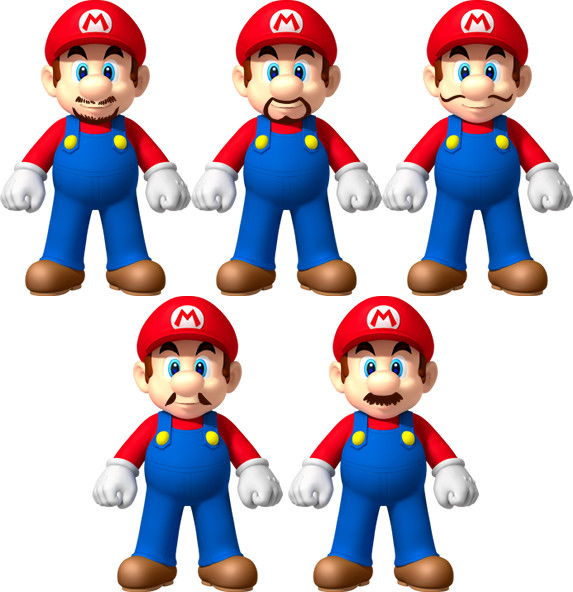 マリオのヒゲを変えてみた