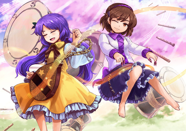 東方Project 九十九姉妹/手描きイラスト アート・写真