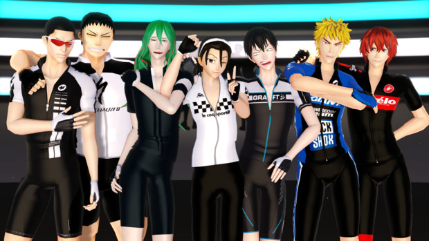 ペダルmmd Turn Off The Light 箱学 総北旧3年 7人 鷹羽はるひ さんのイラスト ニコニコ静画 イラスト