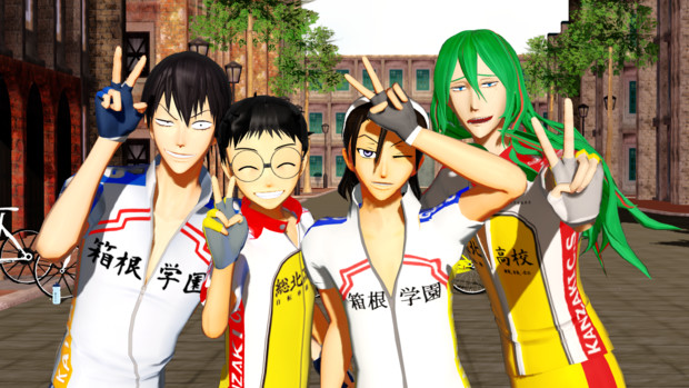 ペダルmmd ハレバレ 東堂 巻島 荒北 小野田 鷹羽はるひ さんのイラスト ニコニコ静画 イラスト