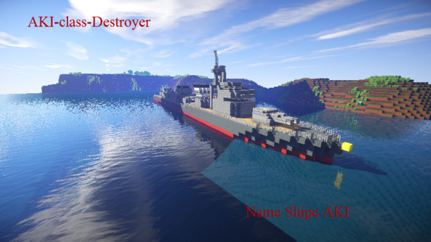 【Minecraft】秋型駆逐艦 1番艦 秋【大和連邦王国海軍】【配布あり】