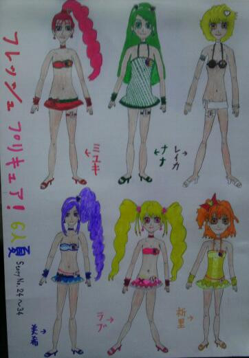 フレッシュプリキュア 夏６人 Kagaribi Return さんのイラスト ニコニコ静画 イラスト