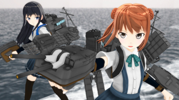 【MMDモデル配布】駆逐艦 満潮 Ver1【MMD艦これ】