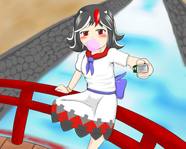 風船ガム膨らませてる正邪 えぴ丼 さんのイラスト ニコニコ静画 イラスト