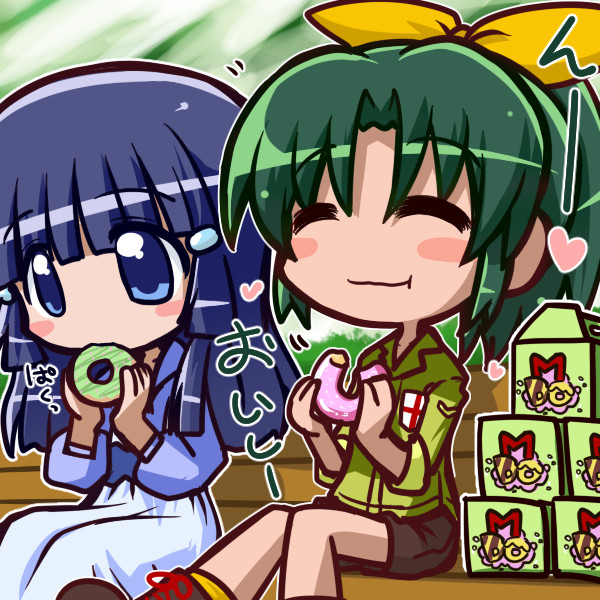 マーブルドーナツを食べるなおちゃん 一休 さんのイラスト ニコニコ静画 イラスト