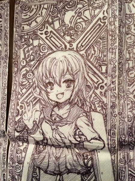 紙ナプキンらくがきあっぷ 作者は病気 ｍｈ零 さんのイラスト ニコニコ静画 イラスト