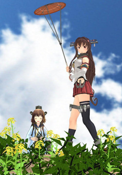 散歩 日傘をさす大和 デビノレマソ さんのイラスト ニコニコ静画 イラスト