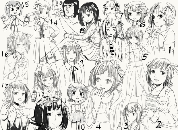 色々な絵柄で 春香さんのラクガキ じ だぶ さんのイラスト ニコニコ静画 イラスト