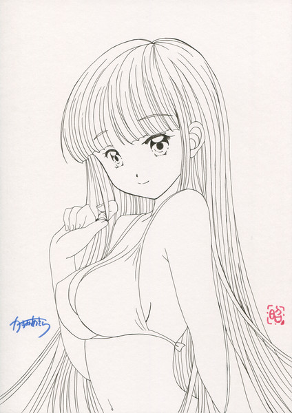 水着な姫様 W 線画 かすみあきら さんのイラスト ニコニコ静画 イラスト