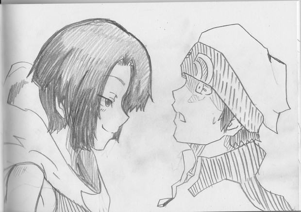 2b鉛筆でヒガナとユウキ 描いてみた ラッカ さんのイラスト ニコニコ静画 イラスト