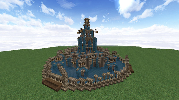 Minecraft 噴水を作ってみた おき さんのイラスト ニコニコ静画 イラスト