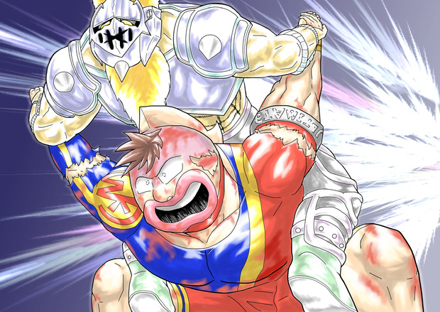 ケビンマスクvsキン肉万太郎 Mark ｘｘｘｉｘ さんのイラスト ニコニコ静画 イラスト