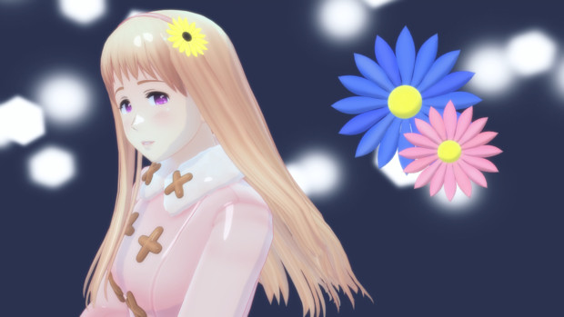 【MMDアクセサリ配布】花飾り