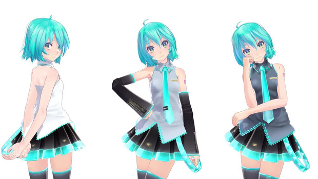 【MMD】Tda式初音ミク ショート髪デフォ服 モデル配布