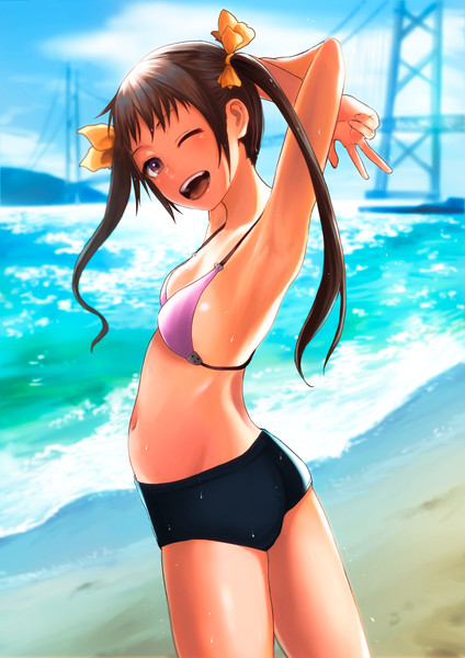 夏だ海だ水着の女子だ Sa さんのイラスト ニコニコ静画 イラスト