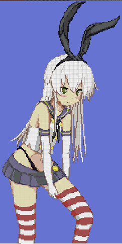 Minecraft 島風のドット絵 ニコニコ静画 イラスト