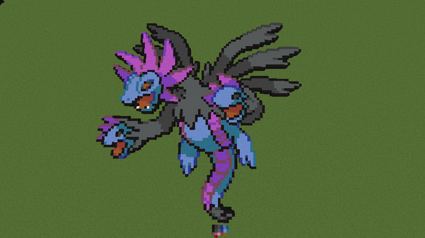 マイクラポケモンドット絵63 サザンドラ Alicia さんのイラスト ニコニコ静画 イラスト