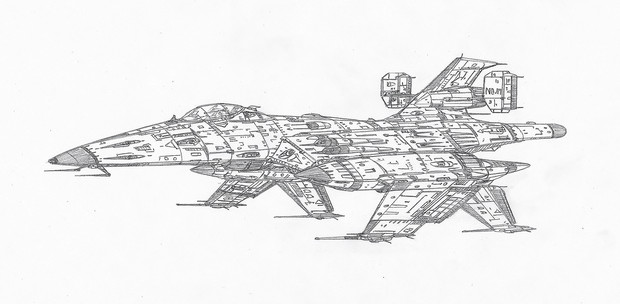 空間重戦闘機ライトニングs 自作機 自由音エルマ さんのイラスト ニコニコ静画 イラスト