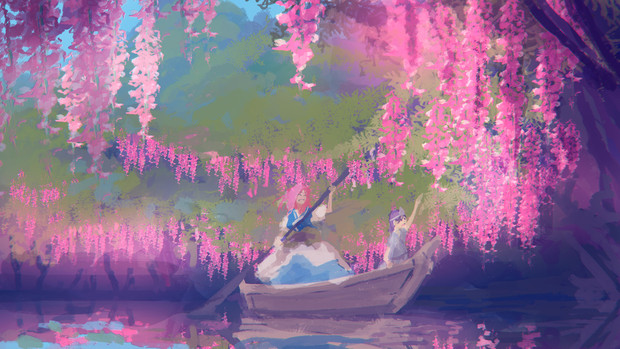 三途に藤の花 Niy さんのイラスト ニコニコ静画 イラスト