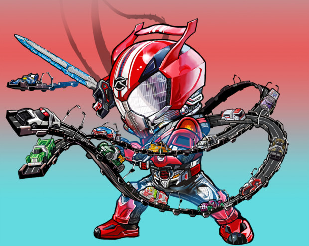 オール主役ライダー描く3 仮面ライダードライブ 差分 ニコニコ静画 イラスト