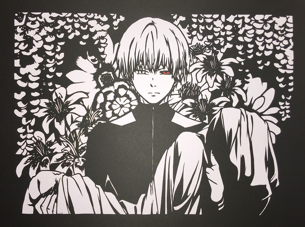 切り絵 東京喰種 A 金木研 aaa さんのイラスト ニコニコ静画 イラスト