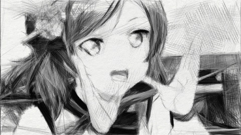 真姫ちゃん白黒 Peloponesosu さんのイラスト ニコニコ静画 イラスト