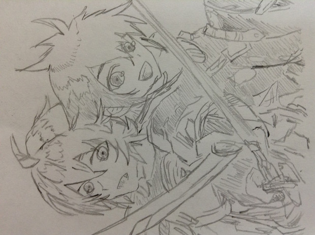 イラスト 終わりのセラフー2人組ー 描いてみた ミライ 小島 未来 さんのイラスト ニコニコ静画 イラスト