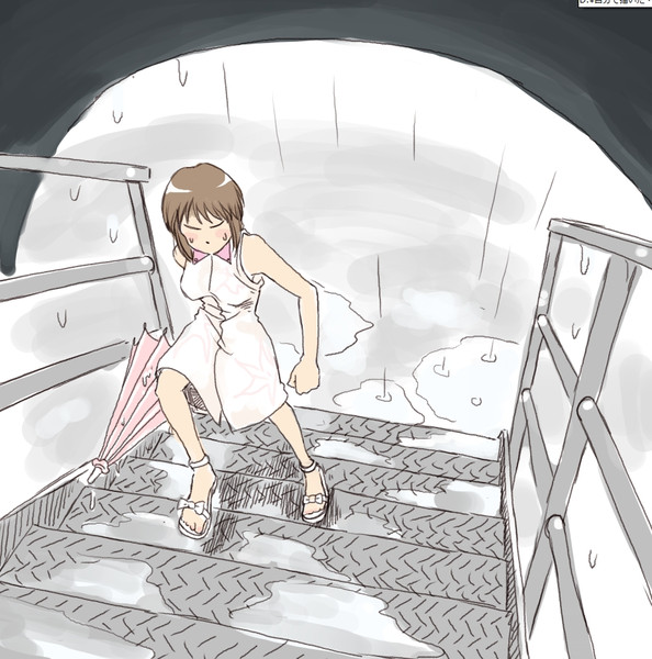 雪歩vs濡れた鉄骨階段 田宮宗一郎 さんのイラスト ニコニコ静画 イラスト