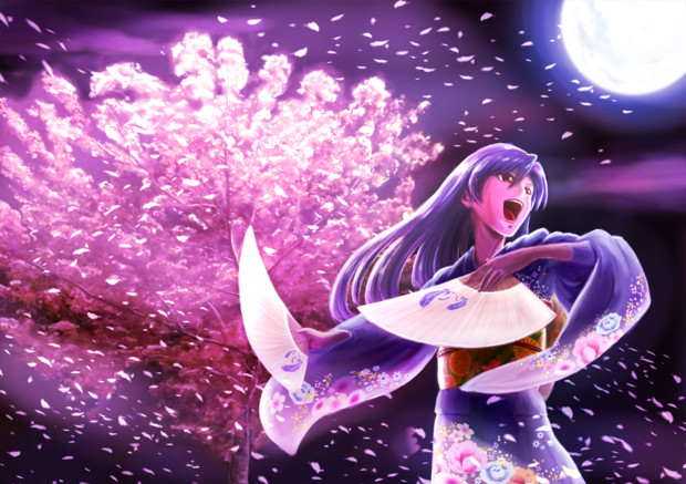 月夜桜に舞い歌姫 夏武 佑那 さんのイラスト ニコニコ静画 イラスト