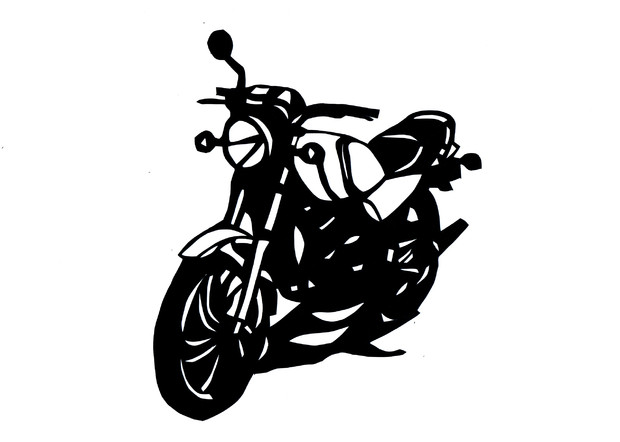 ＹＡＭＡＨＡ ＲＺ250 オートバイ 切り絵 / TUGE9999 さんのイラスト