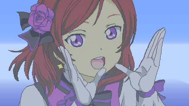 Minecraft 真姫ちゃんのドット絵作った Nyon さんのイラスト ニコニコ静画 イラスト