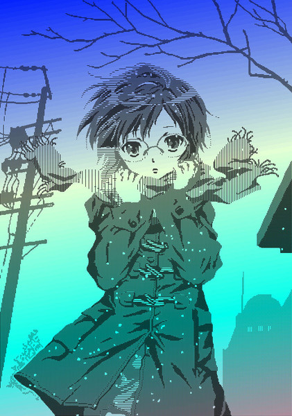 直線だけで消失長門表現してみた ボブ さんのイラスト ニコニコ静画 イラスト