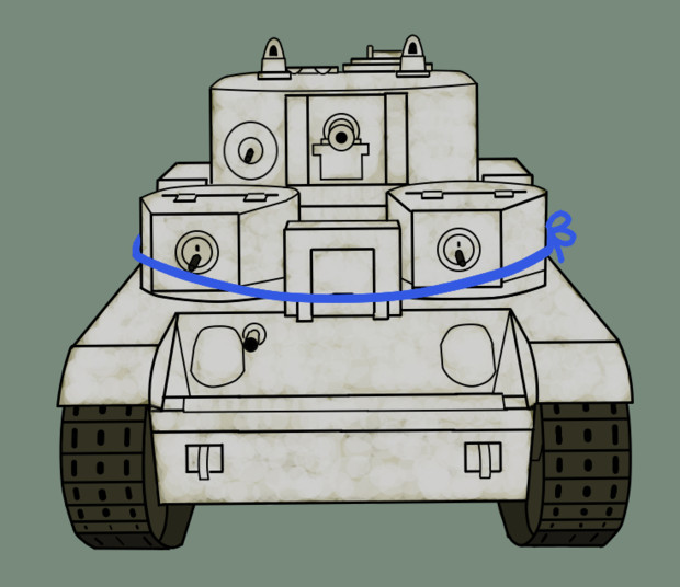 T-28中戦車 例の紐装備