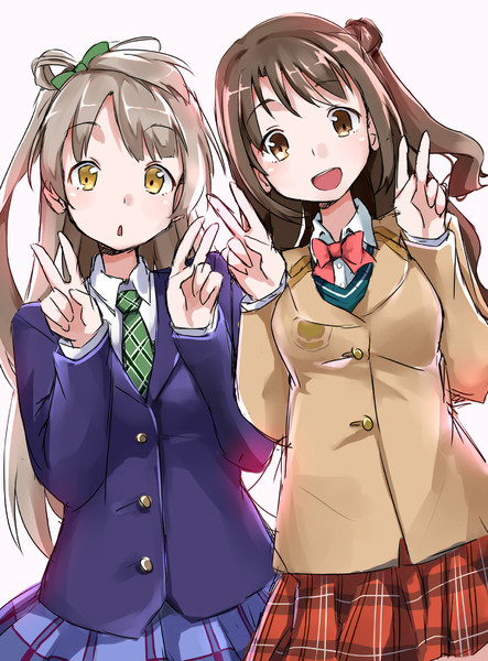 卯月とことりでちゅん顔ダブルピース せきらあめ さんのイラスト ニコニコ静画 イラスト