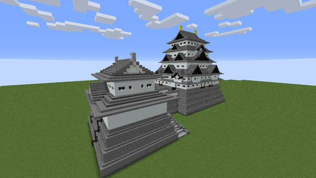 Minecraft 名古屋城 大天守 小天守のみ えちから鯖 えちから えちからどっとねっと さんのイラスト ニコニコ静画 イラスト