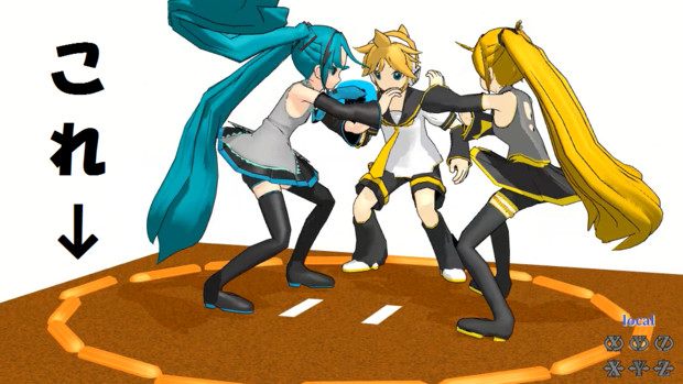 Mmd Omf5 物理演算トントン相撲 ステージ配布 Nombiri Ya さんのイラスト ニコニコ静画 イラスト