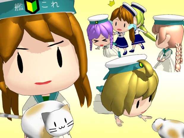 Mmd Omf5 エラー娘 チュートリアル娘 Mmd艦これ モデル配布 志賀内サクシャ さんのイラスト ニコニコ静画 イラスト