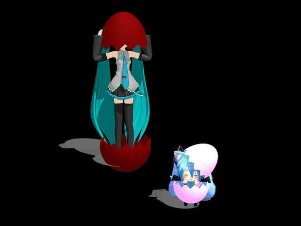 Mmdモデル配布 卵の殻 チョコエッグってまだあるの Hbk ペパクラp さんのイラスト ニコニコ静画 イラスト