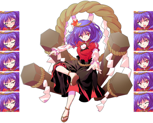 バトルっぽい神奈子様立ち絵 表情差分 / はるか さんのイラスト バトルっぽい神奈子様立ち絵 表情差分 / はるか さんのイラスト