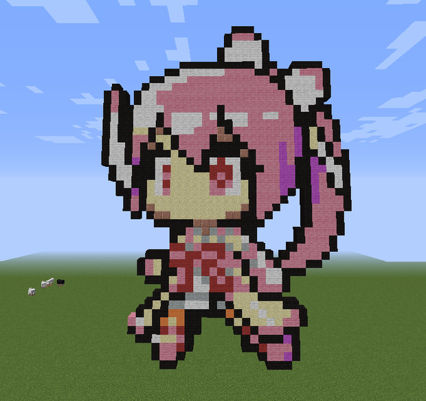 Minecraft 結城友奈は勇者である ドット絵 河童のプラネット さんのイラスト ニコニコ静画 イラスト