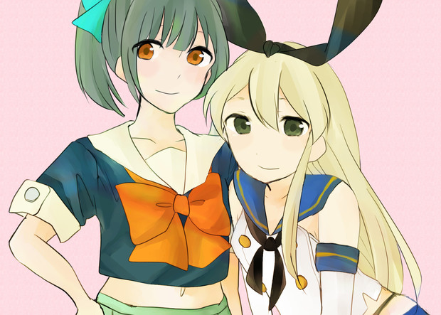 夕張と島風 うづめ さんのイラスト ニコニコ静画 イラスト