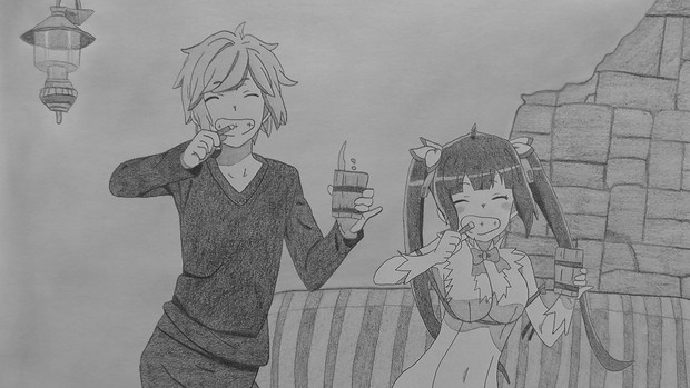 シャーペンでダンまちop 歯磨きシーン Animesekai1984 さんのイラスト ニコニコ静画 イラスト