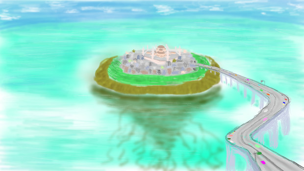 架空の海上都市 ニコニコ静画 イラスト
