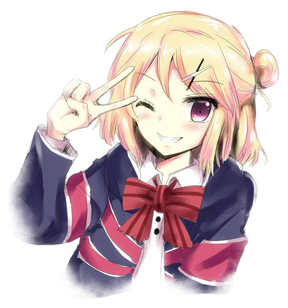 横ピース ニコニコ静画 イラスト